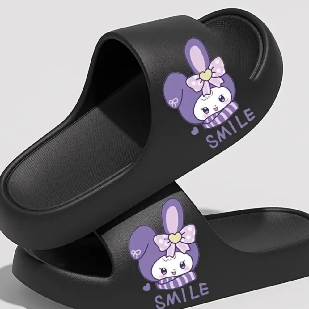 Easter sale! Kuromi Eva slides 7/8 (38-39) Black or white new